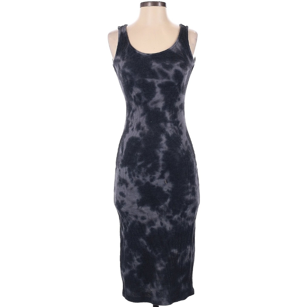 2/$25 Anthropology, Waffle Knit, Black Motif Dress, Size Large, Tie Dye
